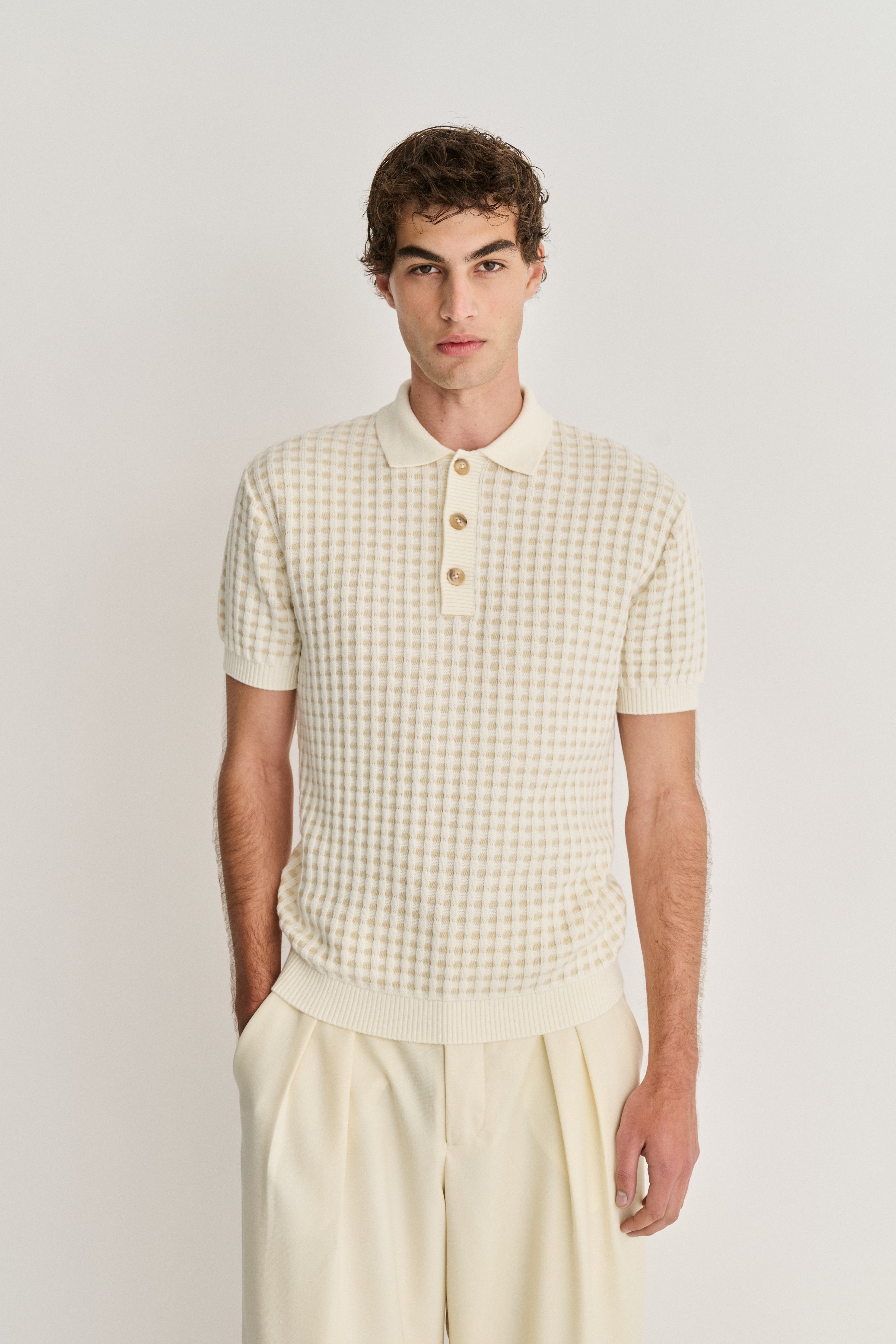 Merino Wool Basket Polo Shirt – King & Tuckfield