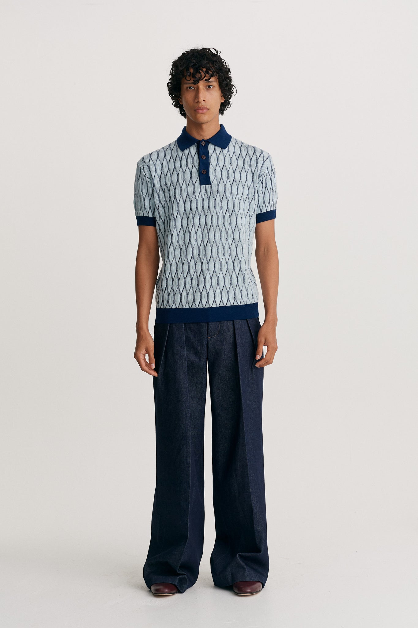 Textured Pattern Polo – King & Tuckfield
