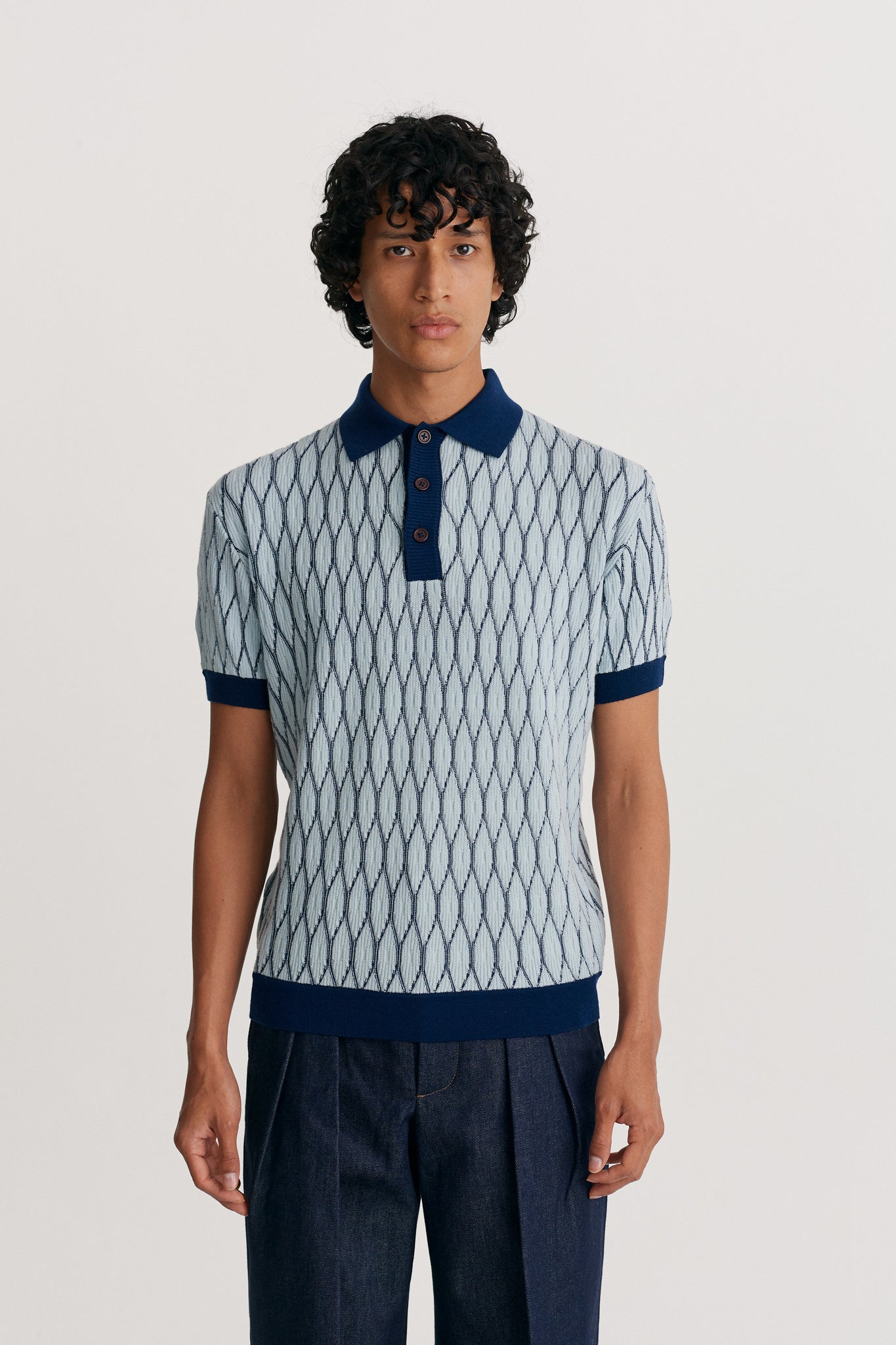 Textured Pattern Polo – King & Tuckfield