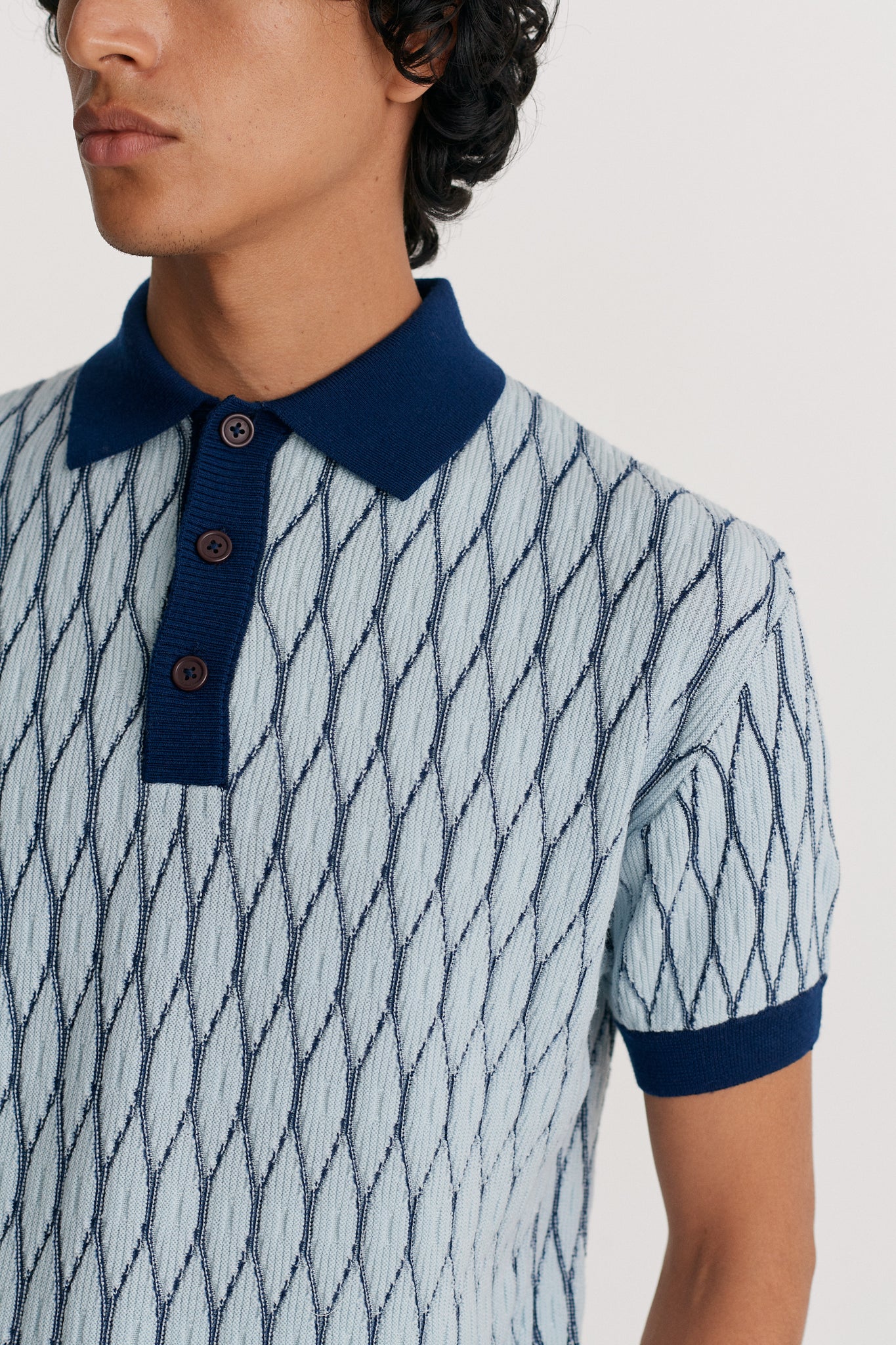 Textured Pattern Polo – King & Tuckfield