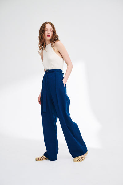 Tapered Wide-Leg Trouser