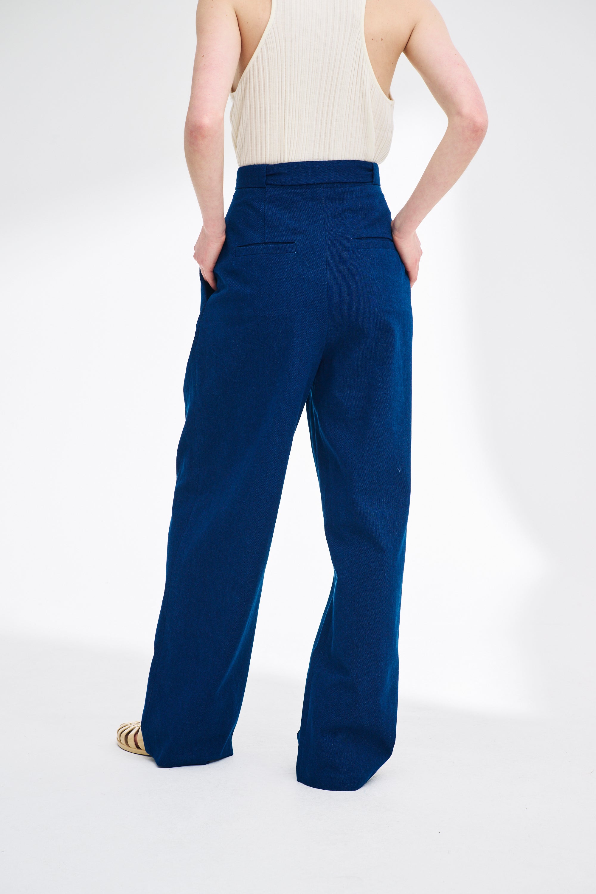 Wide Leg Cotton Trouser – King & Tuckfield