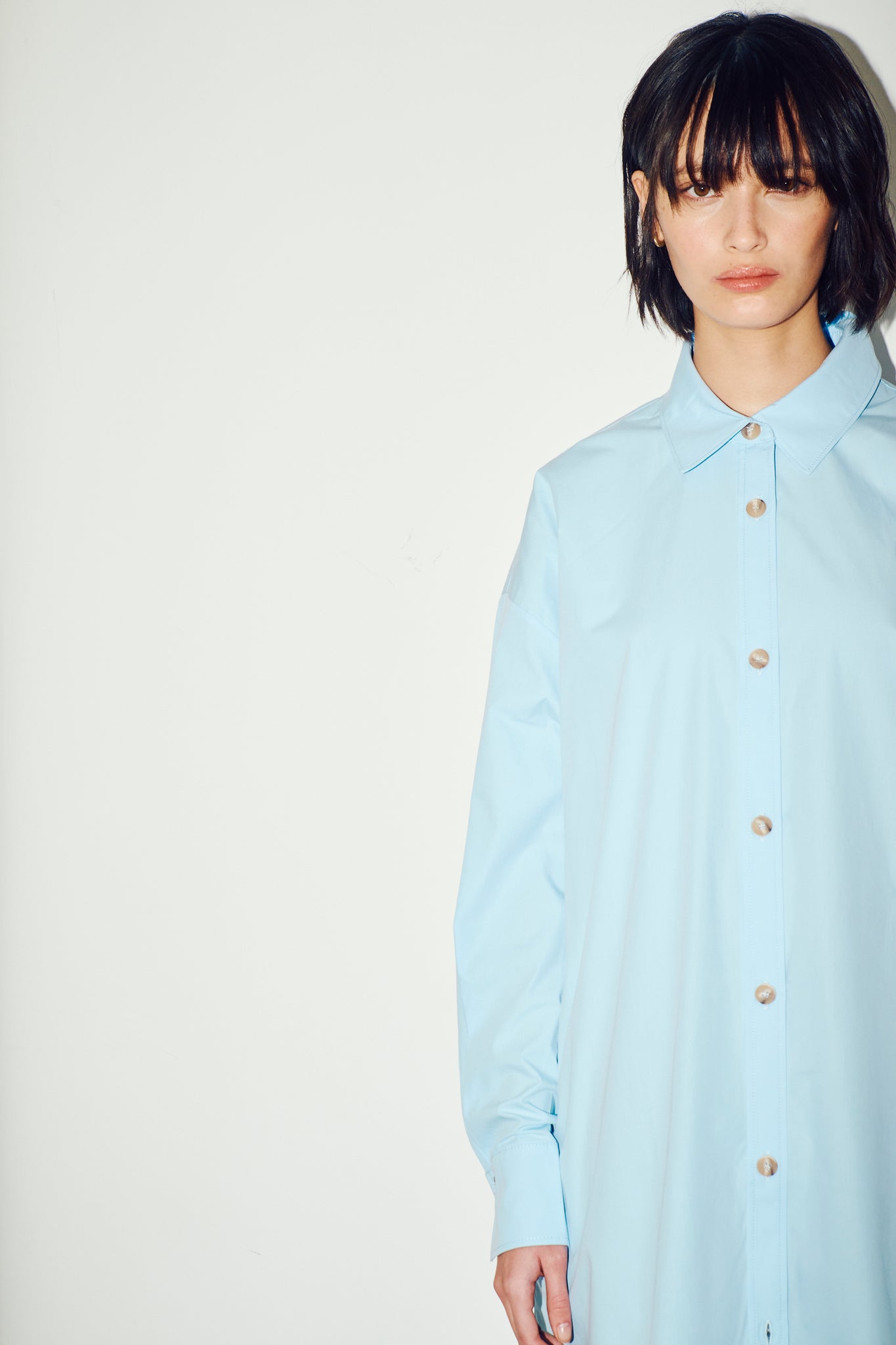 oversized poplin shirt dress Stevie Oversized Shirt Dress, White