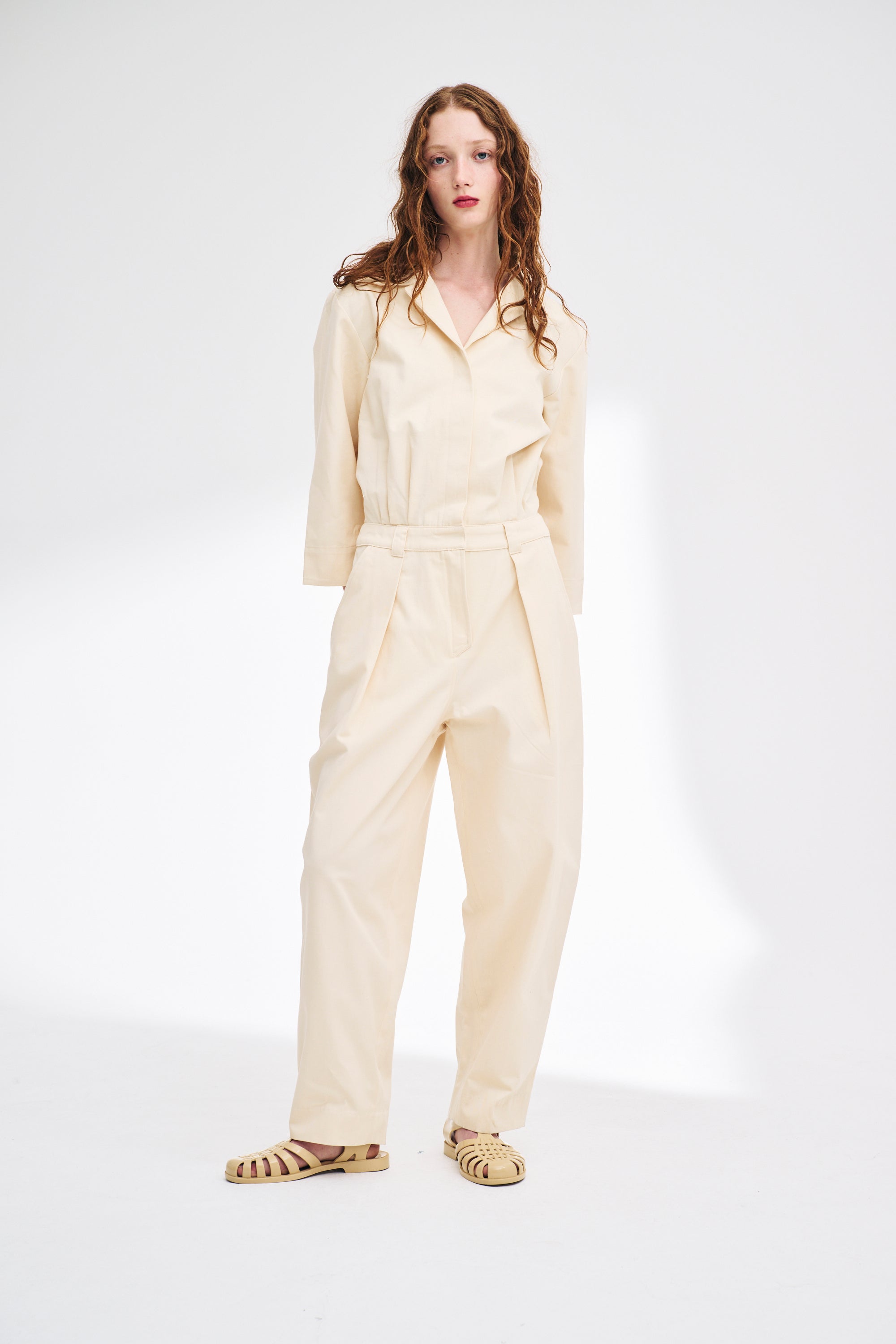 Open Collar Jumpsuit – King & Tuckfield