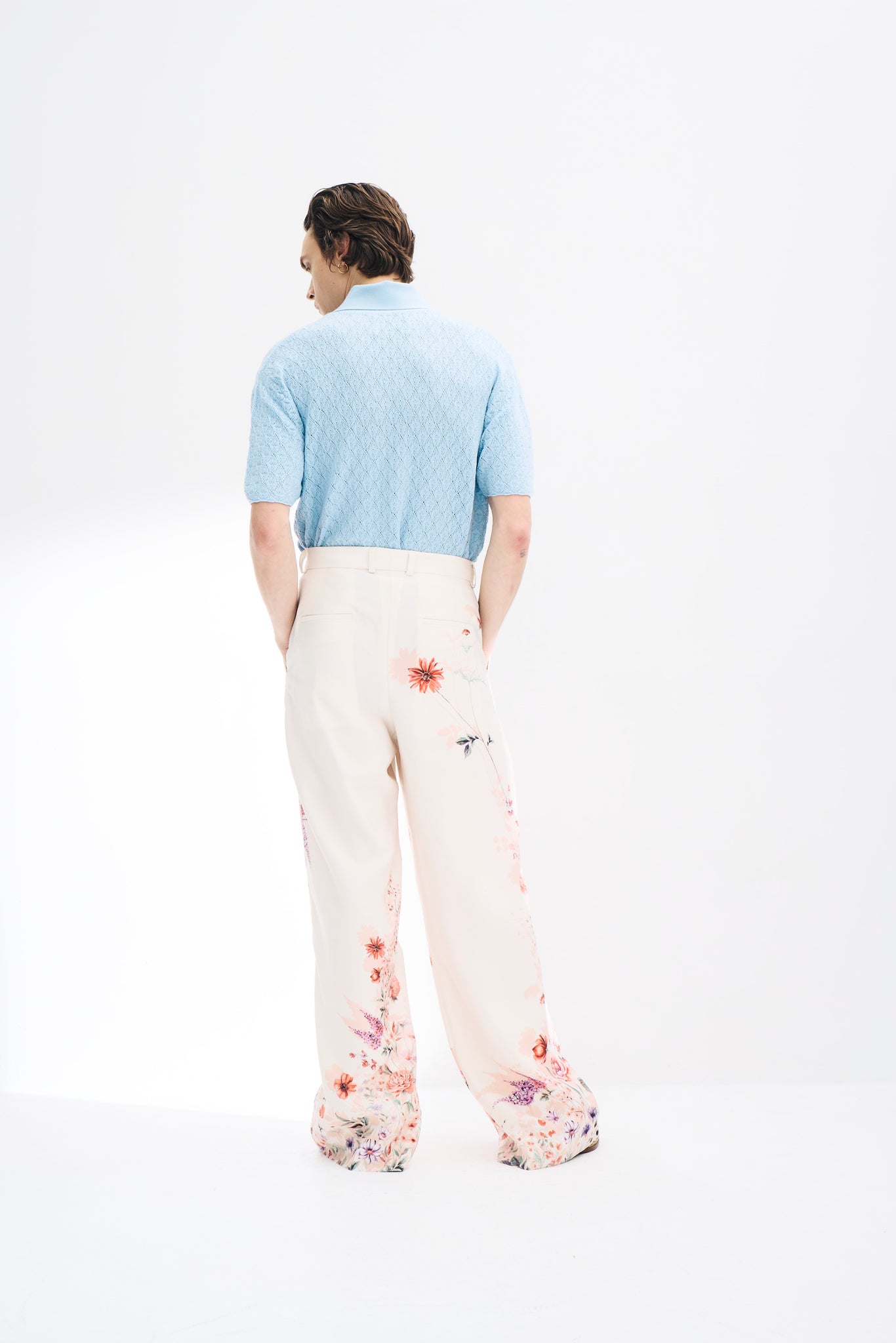 Black Floral Flare Pants | Earthbound Trading Co.